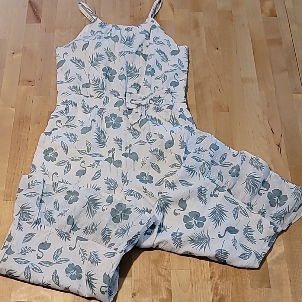 Janie and Jack Tropical Print Jumpsuit Size 7